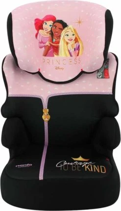 Disney - Autostoel Befix - Goed Getest ANWB - Groep 2/3 - Van 15 Tot 36 KG - Nieuwste Disney PRINSES Design - Zwart, Roze -Happy Horse Winkel 690x1200 5