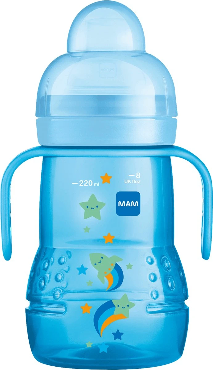 MAM Trainer+ | MAM Drinkbeker | MAM Drinkfles | Blauw | 220ML 3 MAM Trainer+ | MAM Drinkbeker | MAM Drinkfles | Blauw | 220ML