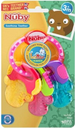 Nûby - IcyBite Koelbijtsleutels - Roze - 3m+ -Happy Horse Winkel 704x1200