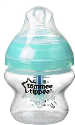 Tommee Tippee Anti-Colic Zuigflessen, Tepelspeen Met Langzame Uitstroomsnelheid En Uniek Anti-koliek Ontluchtingssysteem, 150ml, Verpakking Van 1 Stuk -Happy Horse Winkel 725x1200