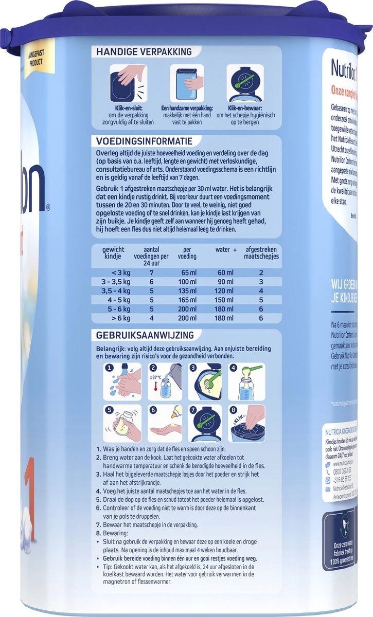 Nutrilon Content 1 - Flesvoeding Vanaf De Geboorte - 800g 10 Nutrilon Content 1 - Flesvoeding Vanaf De Geboorte - 800g - Afbeelding 8