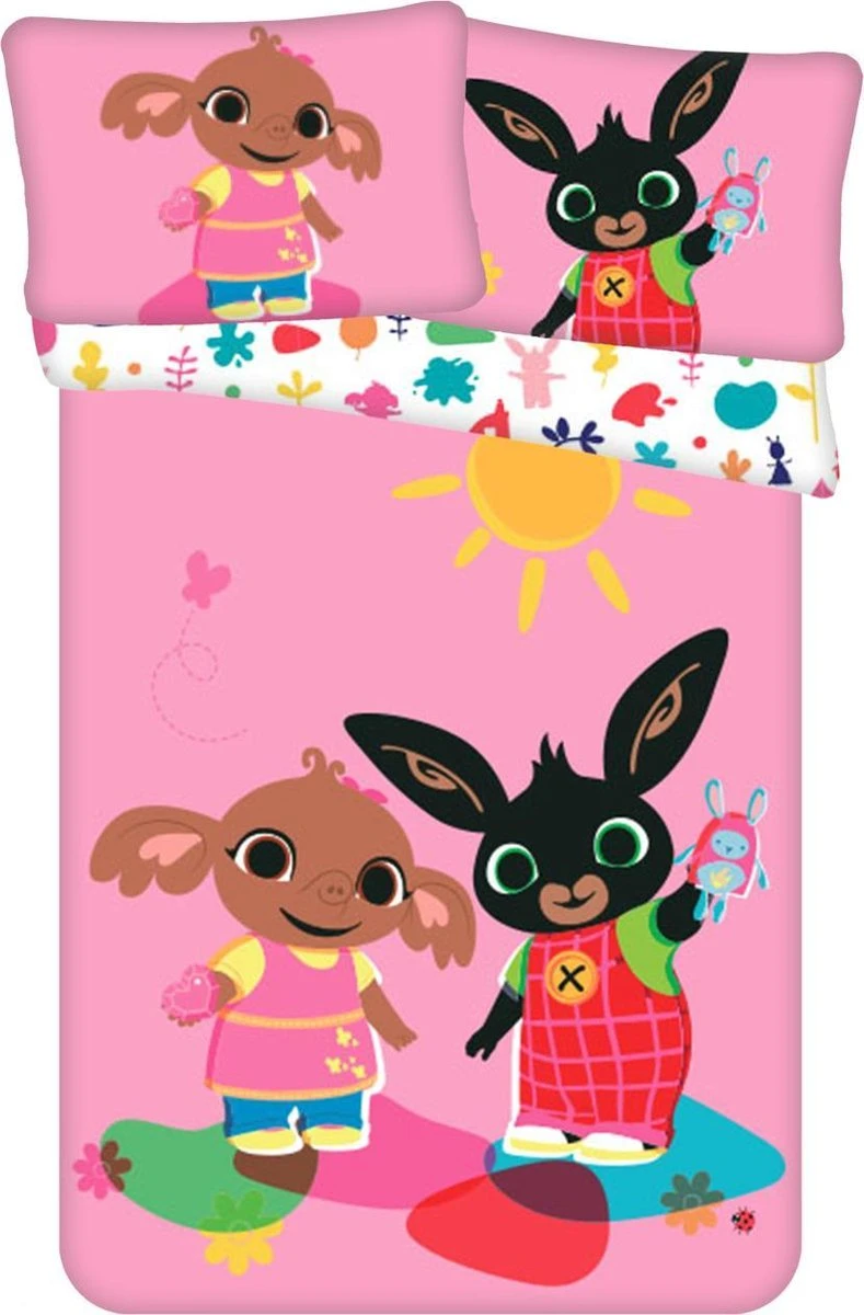 Bing Bunny BABY Dekbedovertrek Sunny - 100 X 135 Cm - Katoen 3 Bing Bunny BABY Dekbedovertrek Sunny - 100 X 135 Cm - Katoen