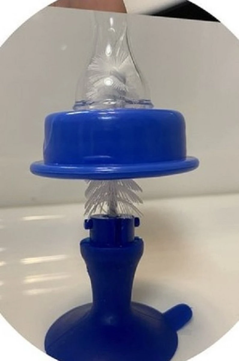 Baby Speen En Flessenborstel - Drinkfles Schoonmaakborstel - Met Zuignap En Mini Borstel 5 Baby Speen En Flessenborstel - Drinkfles Schoonmaakborstel - Met Zuignap En Mini Borstel - Afbeelding 3