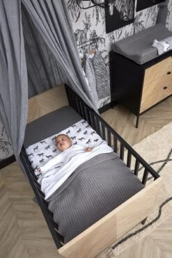 Meyco Herringbone Ledikant Deken - Grijs - 100x150cm -Happy Horse Winkel 799x1200 6