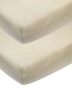 Meyco Uni Hoeslaken Co-sleeper - 2-pack - Sand - 50x90cm