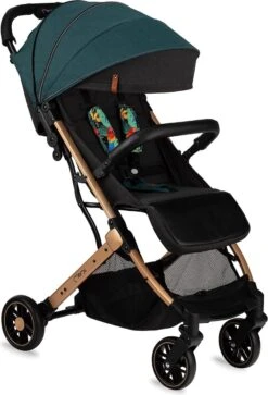 MoMi Wandelwagen - Compacte Lichtgewicht Buggy - Estelle - Green-Gold (geschikt Van 6mnd - 15kg) -Happy Horse Winkel 817x1200 4