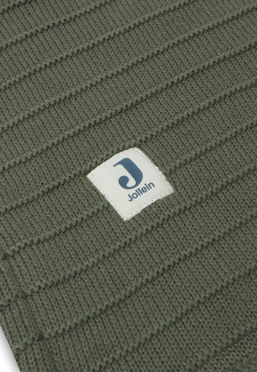 Jollein Baby Deken Wieg Velvet Pure Knit - Leaf Green - GOTS 9 Jollein Baby Deken Wieg Velvet Pure Knit - Leaf Green - GOTS - Afbeelding 7