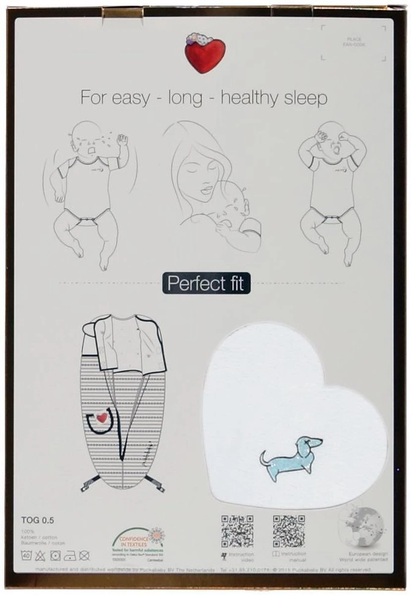 Puckababy Inbakerslaapzak Original Mini 3-6m - White Pucky 12 Puckababy Inbakerslaapzak Original Mini 3-6m - White Pucky - Afbeelding 10