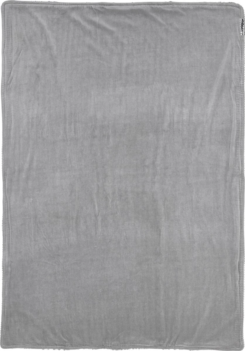Meyco Herringbone Velvet Wiegdeken - Grijs - 75x100cm 5 Meyco Herringbone Velvet Wiegdeken - Grijs - 75x100cm - Afbeelding 3