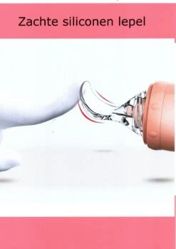 Merkloos Babyfles Met Lepel-baby/kinderbestek-100ml-BPA Vrij + 2 Bijtring/fruitspenen-rose -Happy Horse Winkel 849x1200 3