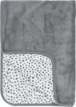 Meyco Reisdeken Fleece Cheetah - Grijs - 75x100cm
