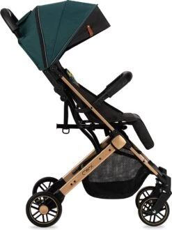 MoMi Wandelwagen - Compacte Lichtgewicht Buggy - Estelle - Green-Gold (geschikt Van 6mnd - 15kg) -Happy Horse Winkel 898x1200 5