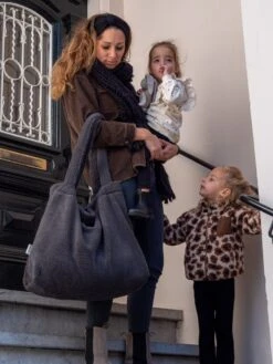 Happy Horse Winkel 32 Mozz Mom Bag Teddy Dark Grey