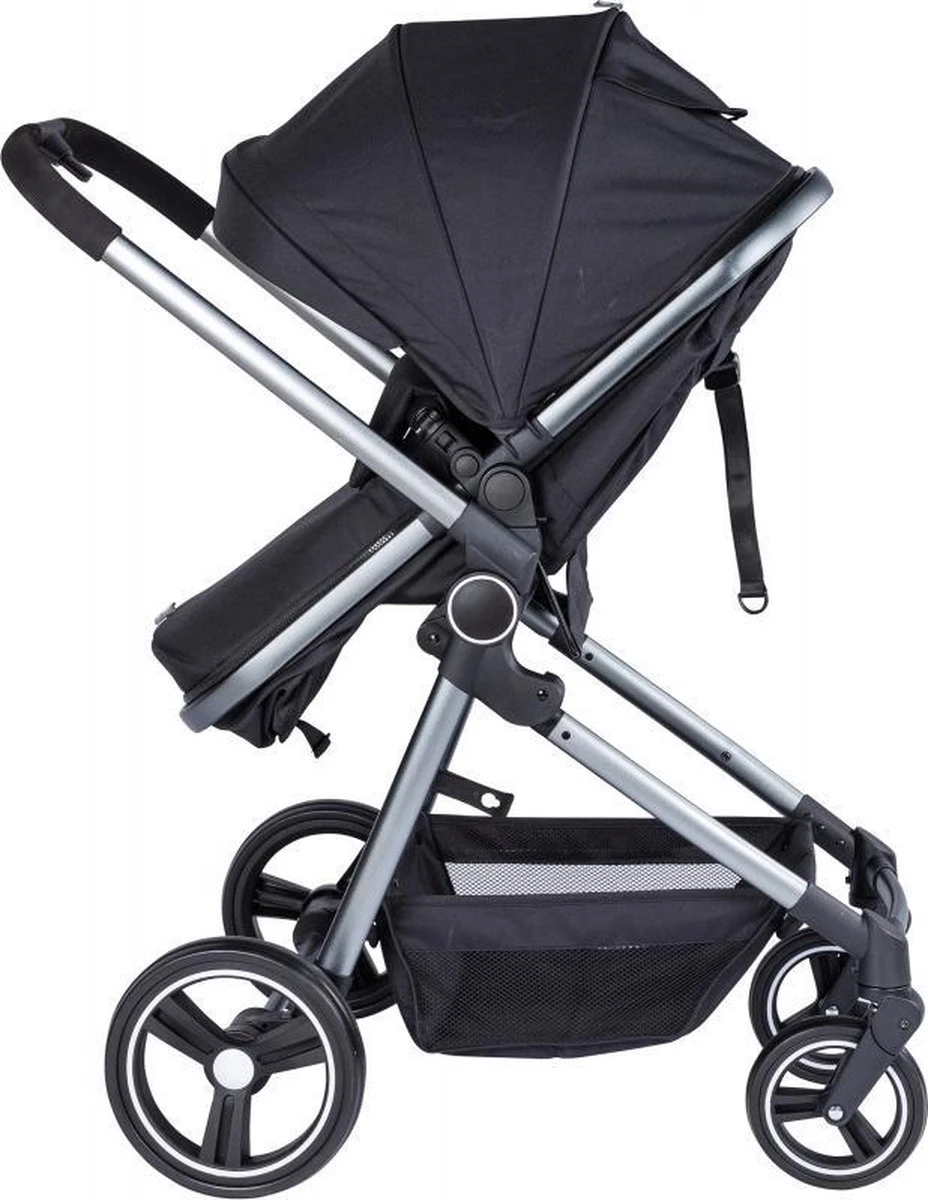 Puck Stroller 3 In 1 Max Zwart Met Frame Antra Incl Autostoel/Adapter/Mamabag 13 Puck Stroller 3 In 1 Max Zwart Met Frame Antra Incl Autostoel/Adapter/Mamabag - Afbeelding 11