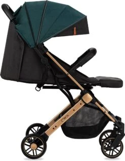 MoMi Wandelwagen - Compacte Lichtgewicht Buggy - Estelle - Green-Gold (geschikt Van 6mnd - 15kg) -Happy Horse Winkel 934x1200 6