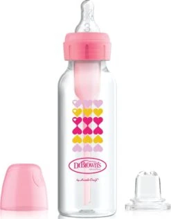 Dr. Brown's Dr. Brown’s Bottle To Sippy Starter Kit - 250 Ml - Roze