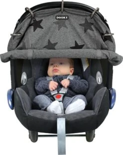 Dooky Universal Cover Zonnescherm Kinderwagen - Grey Stars -Happy Horse Winkel 950x1200 3