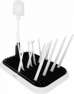 Nevi Afdruiprek Met Lekbak - Afdruipmat Voor 10 Flessen - Opvouwbaar Droogrek Babyfles - Inclusief Afwasborstel -Happy Horse Winkel 953x1200