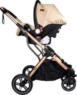 Ding Juna Kinderwagen 3 In 1 - Beige/Rose - Combi Kinderwagen Incl. Autostoel -Happy Horse Winkel 974x1200 3