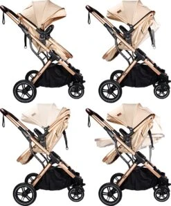 Ding Juna Kinderwagen 3 In 1 - Beige/Rose - Combi Kinderwagen Incl. Autostoel -Happy Horse Winkel 997x1200 2